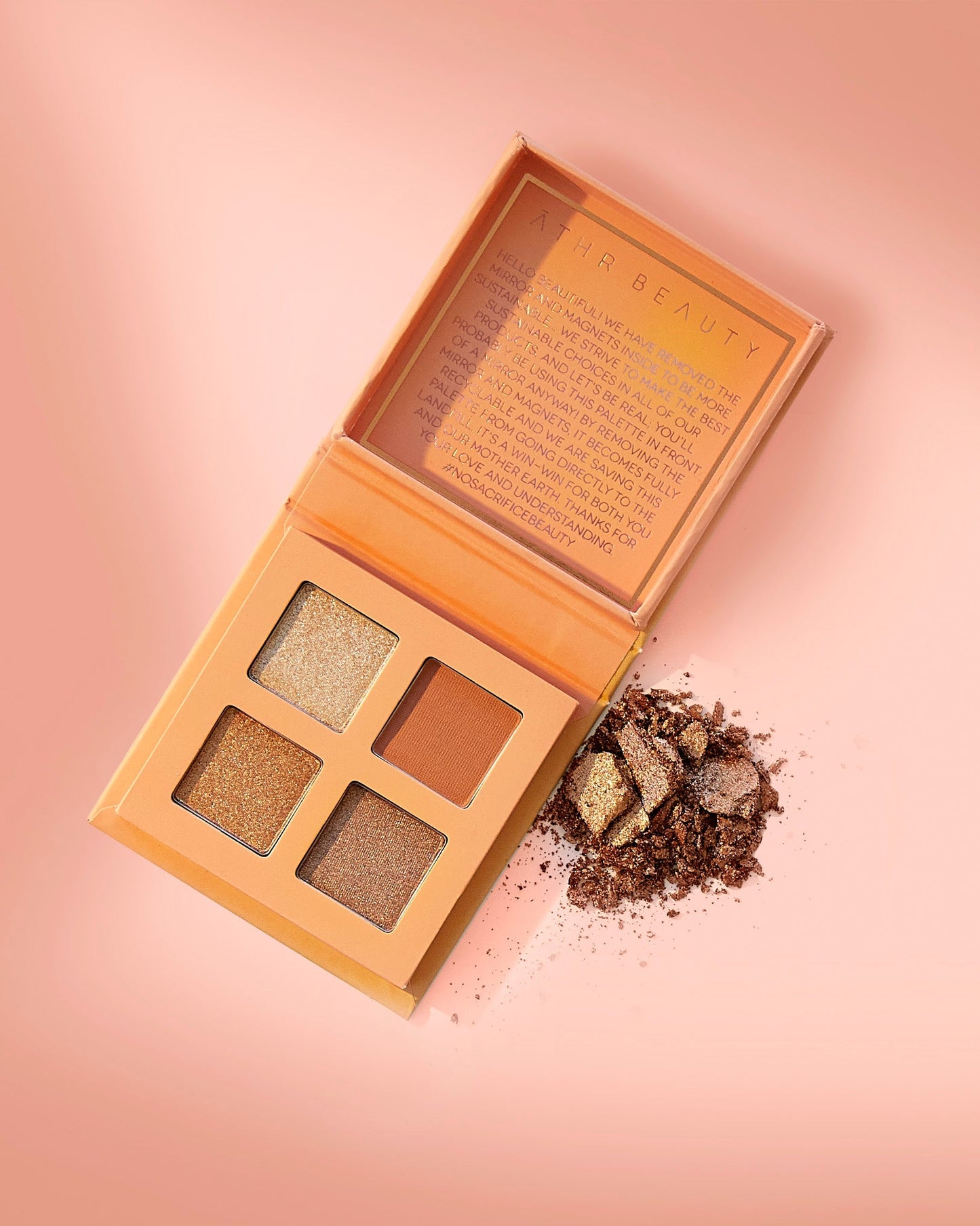 Citrine Crystal Eyeshadow Quad | Warm Desert Tones by ĀTHR Beauty