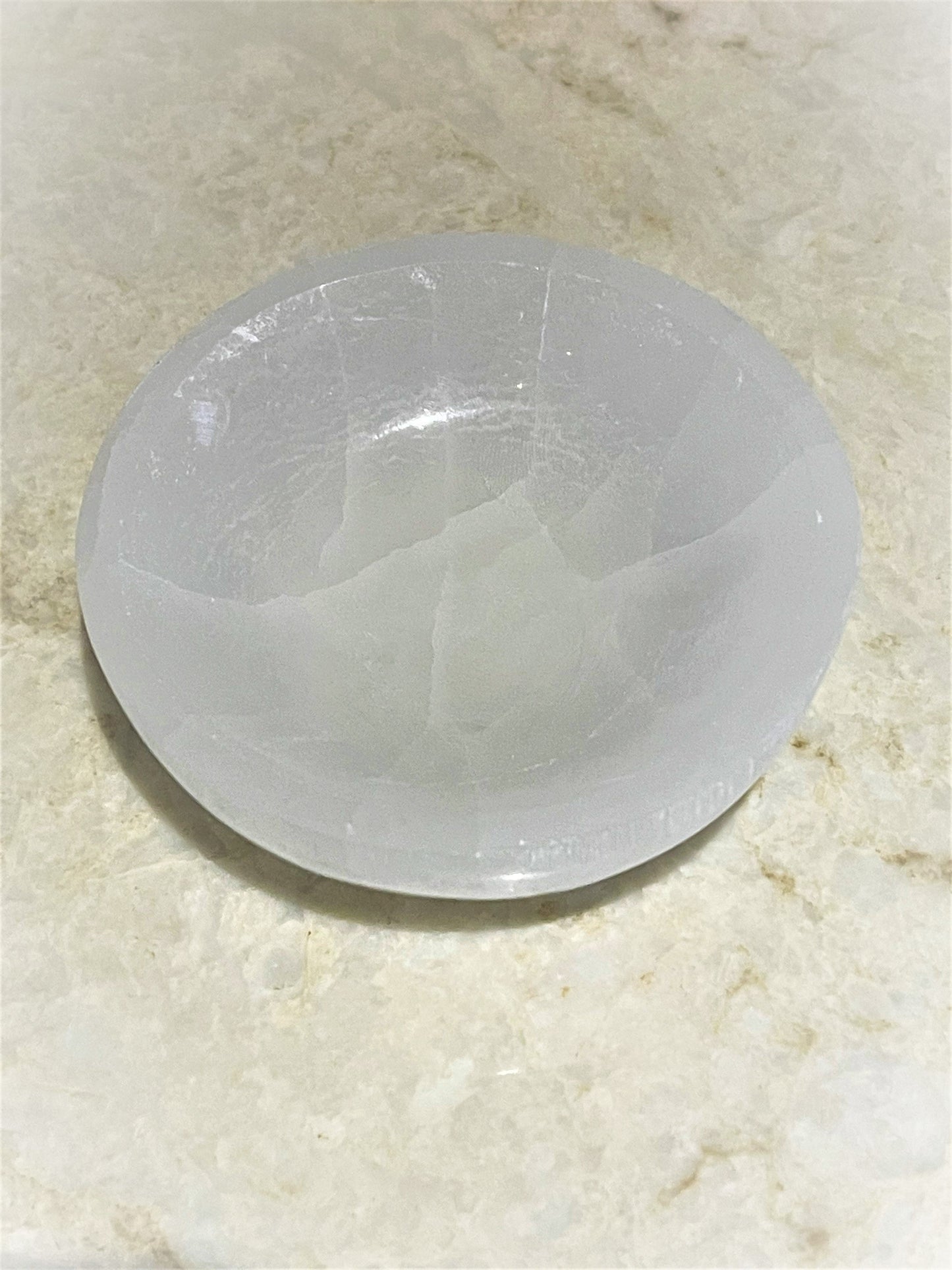 Hand-Carved Selenite Healing Bowl - Moroccan Artisan Crystal