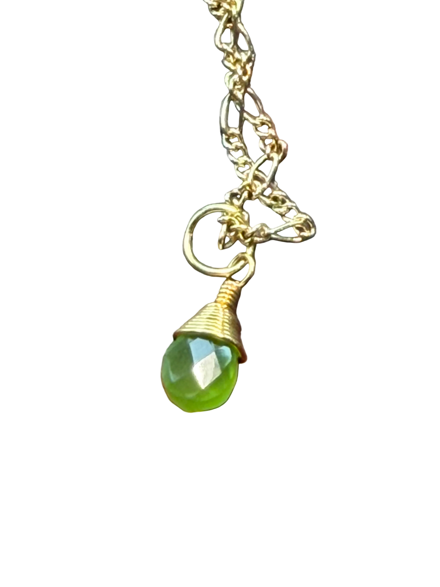 Semiprecious Gemstone Droplet Gold Necklaces