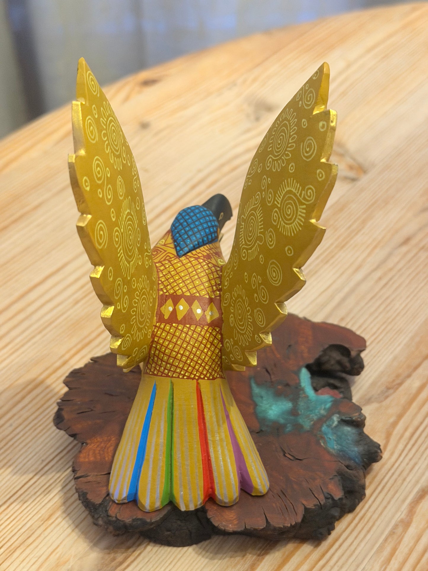 Authentic Oaxacan Alebrije - Hand-Painted Hawk