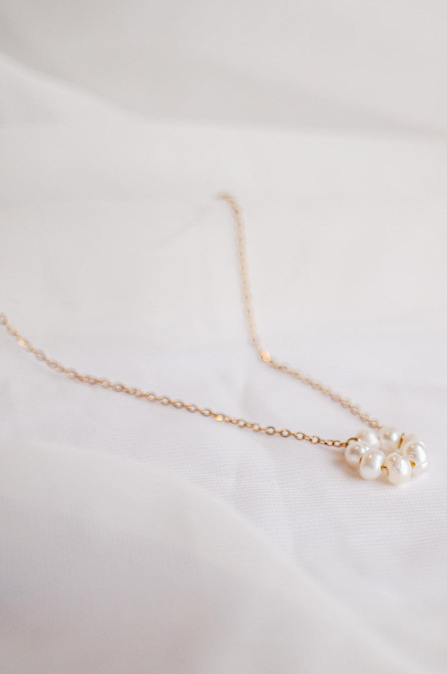 Lucy Freshwater Pearl Circle Pendant Necklace