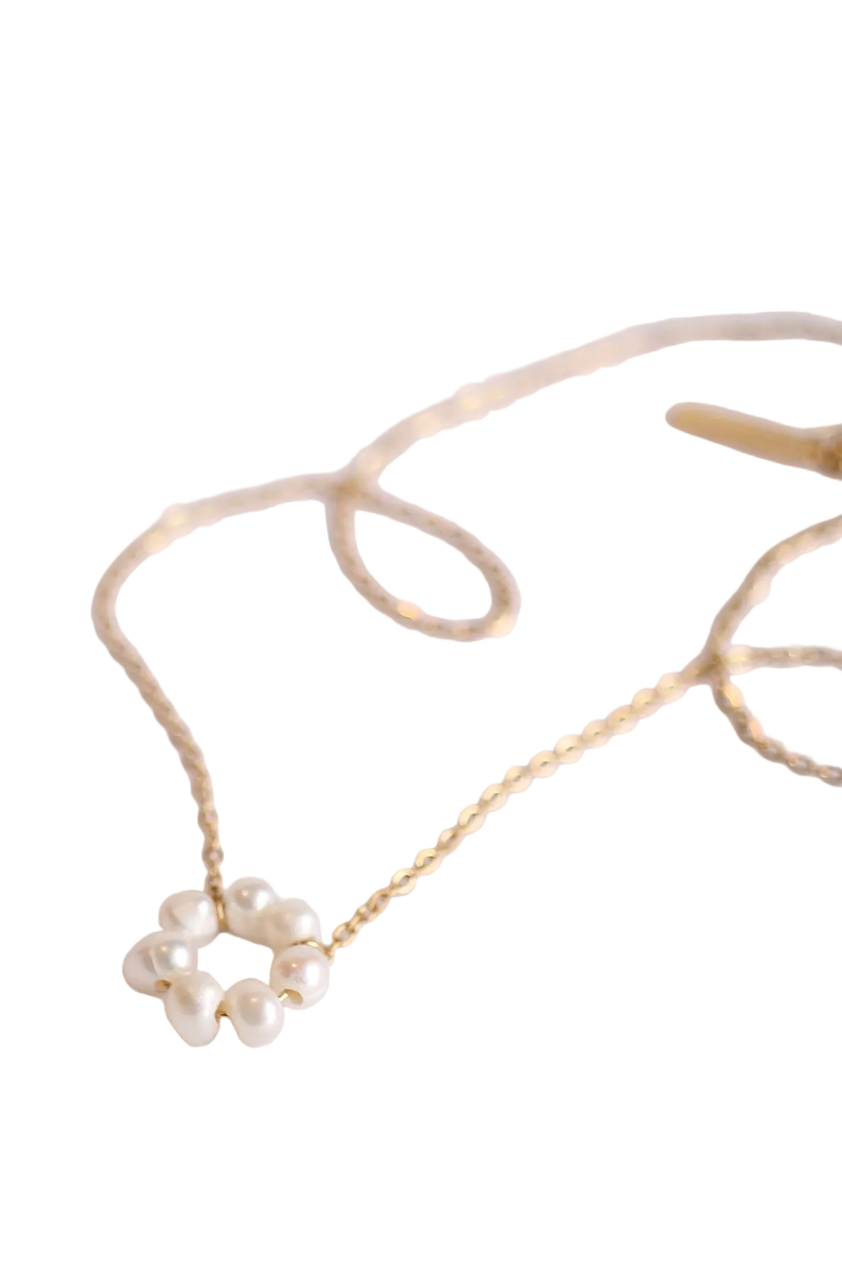 Lucy Freshwater Pearl Circle Pendant Necklace