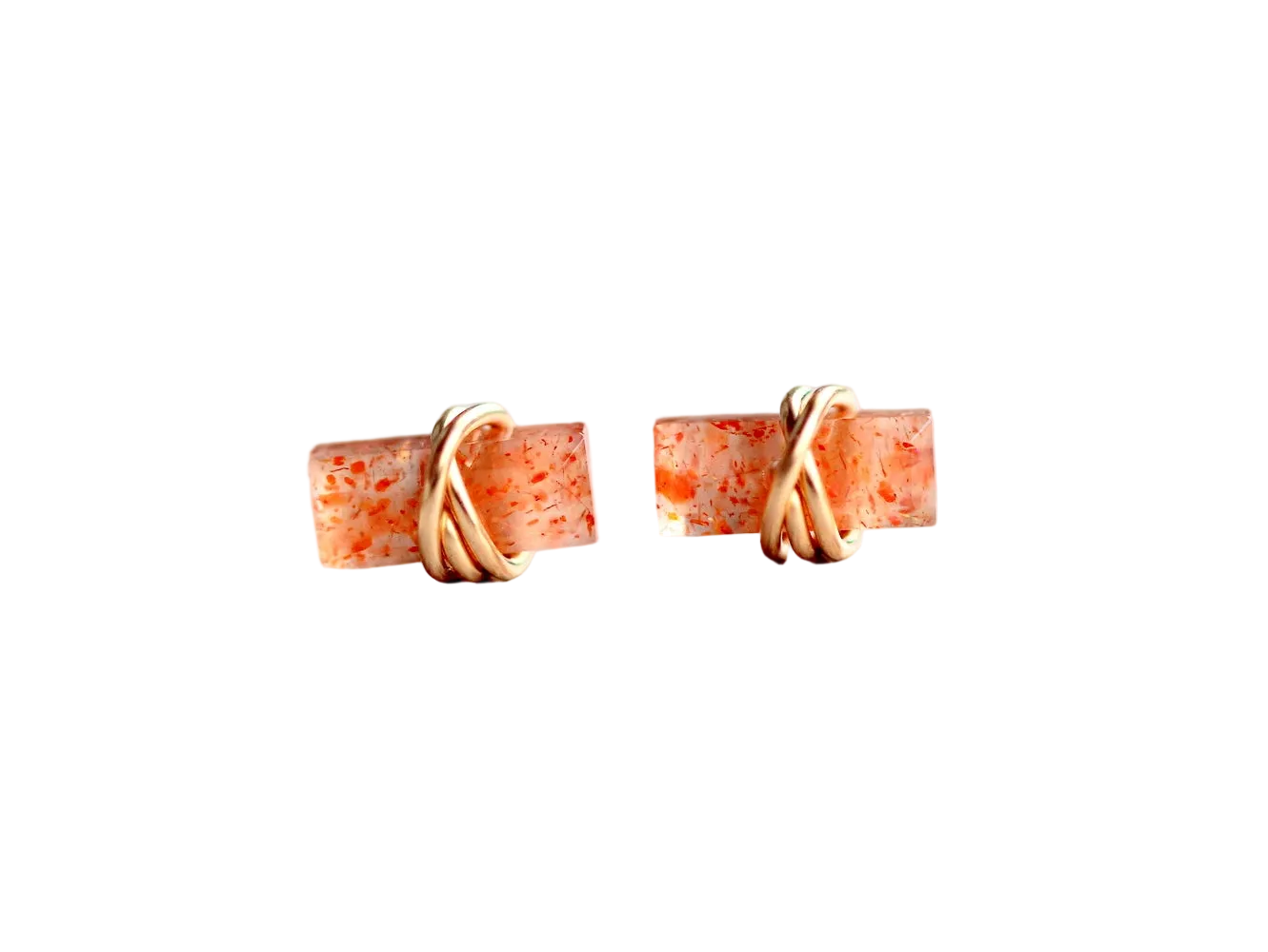 Baguette Studs - Sunstone
