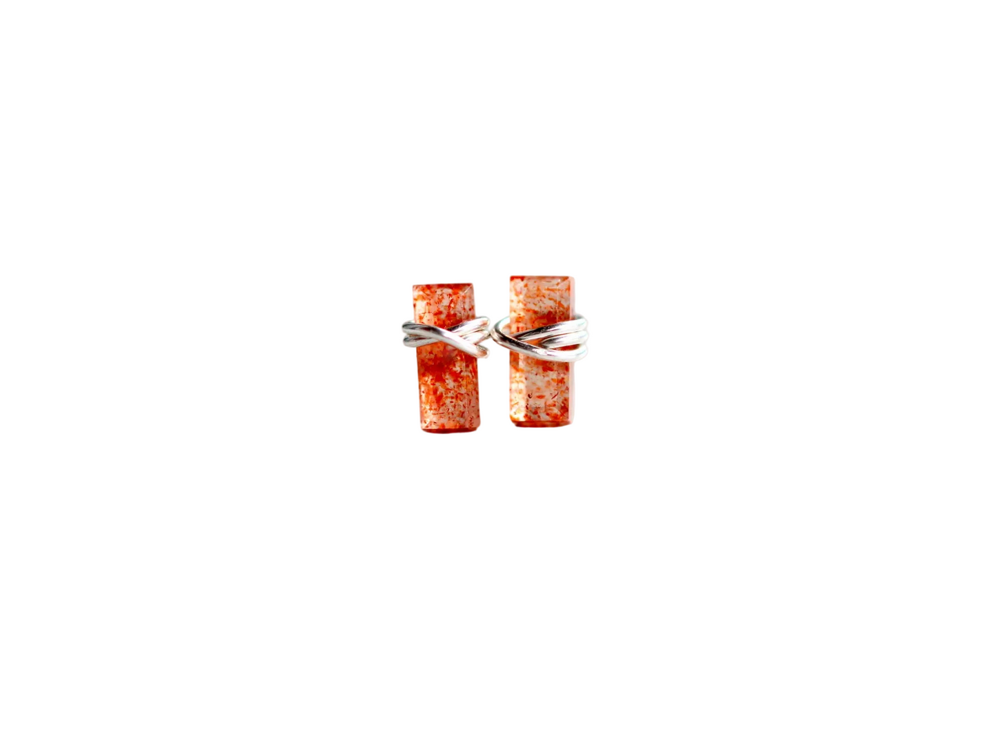 Baguette Studs - Sunstone