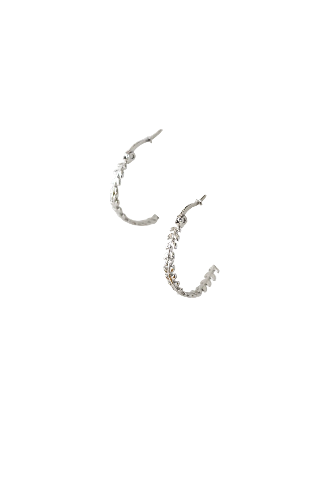 Ivy Hoop Earrings | Laurel Wreath Hoop | Gold & Silver Stainless Steel