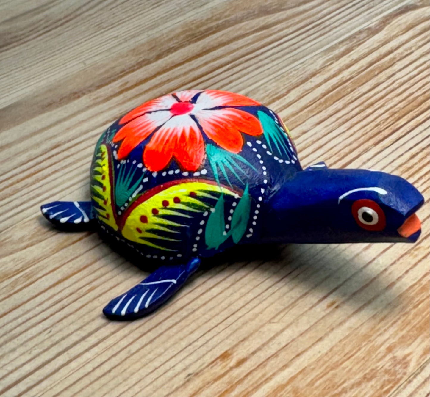 Alebrije - Wooden Hand-Painted Turtle - 3" long