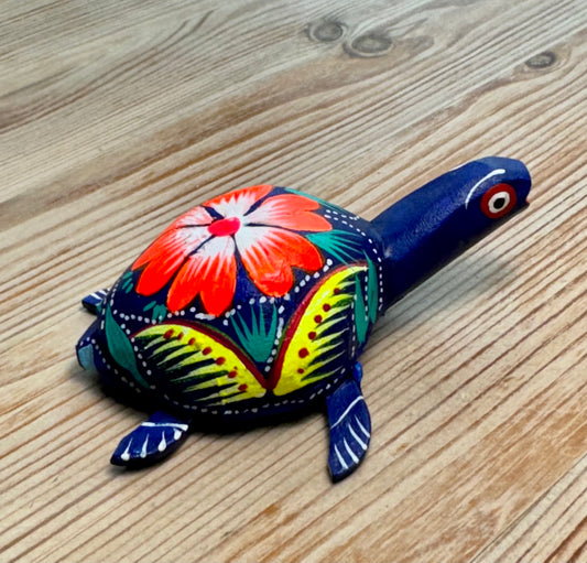 Alebrije - Wooden Hand-Painted Turtle - 3" long