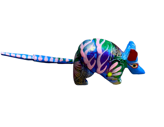 Alebrije (Spirit Guide) - Colorful Armadillo - 5" long