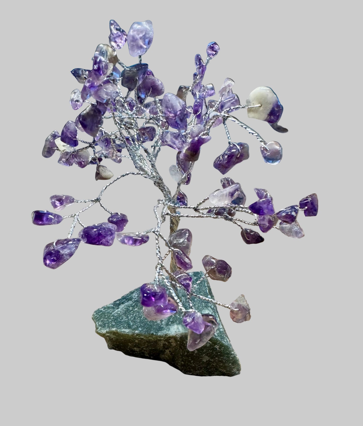 Green Stone and Gemstone Tree - 6" to 8" Tall
