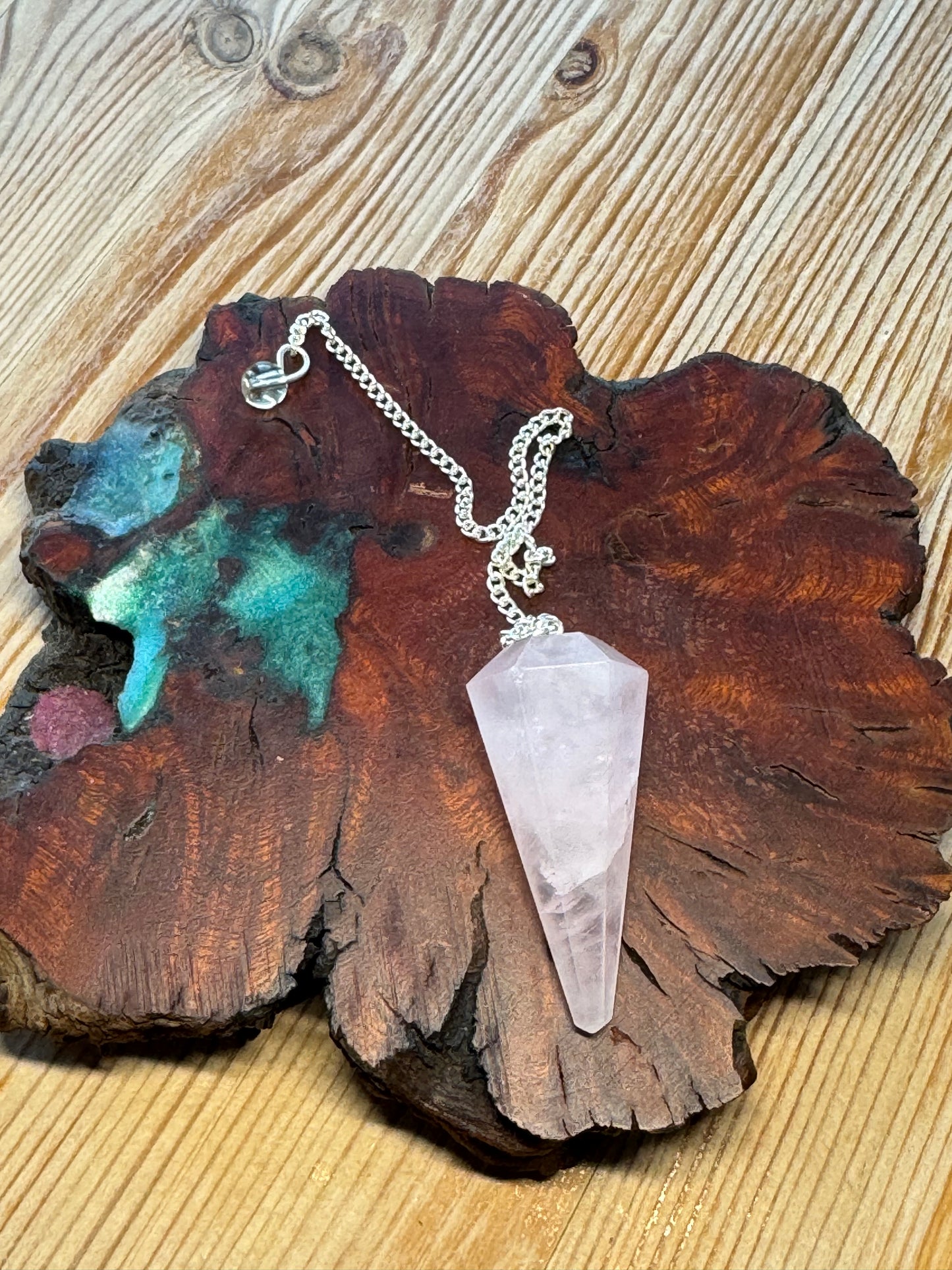 Gemstone Pendulum - with 8" silver chain