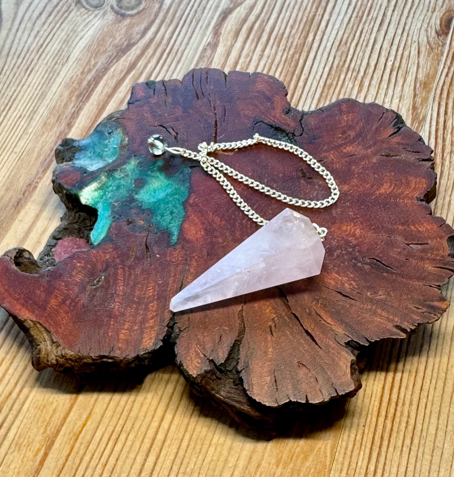 Gemstone Pendulum - with 8" silver chain