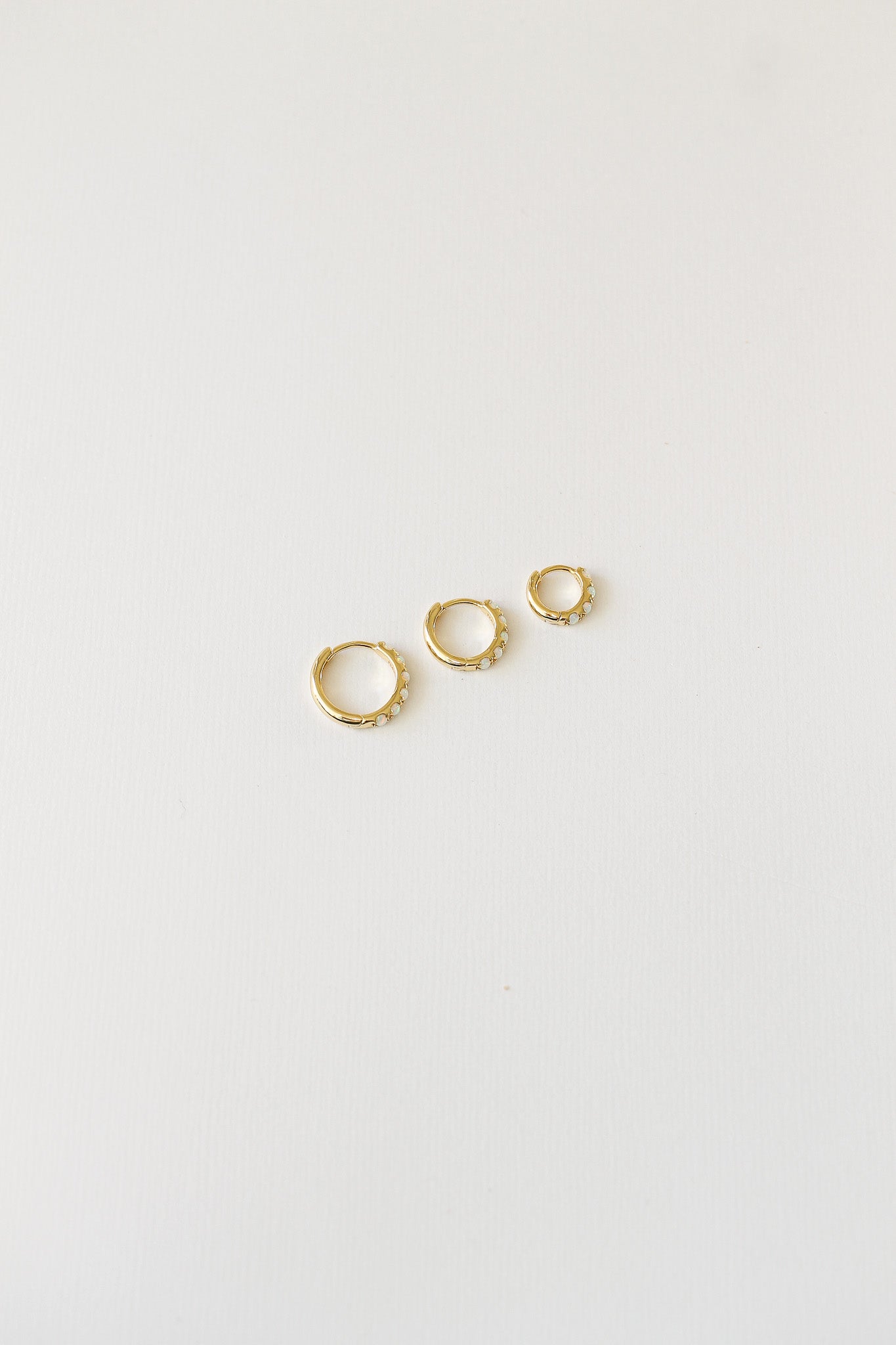Micro Opal Hoop Earrings | Real Opal Gemstone | Gold & Silver | 6mm, 8mm, 10mm