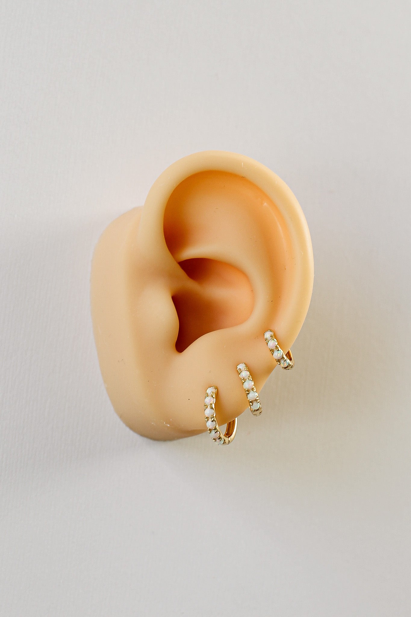 Micro Opal Hoop Earrings | Real Opal Gemstone | Gold & Silver | 6mm, 8mm, 10mm