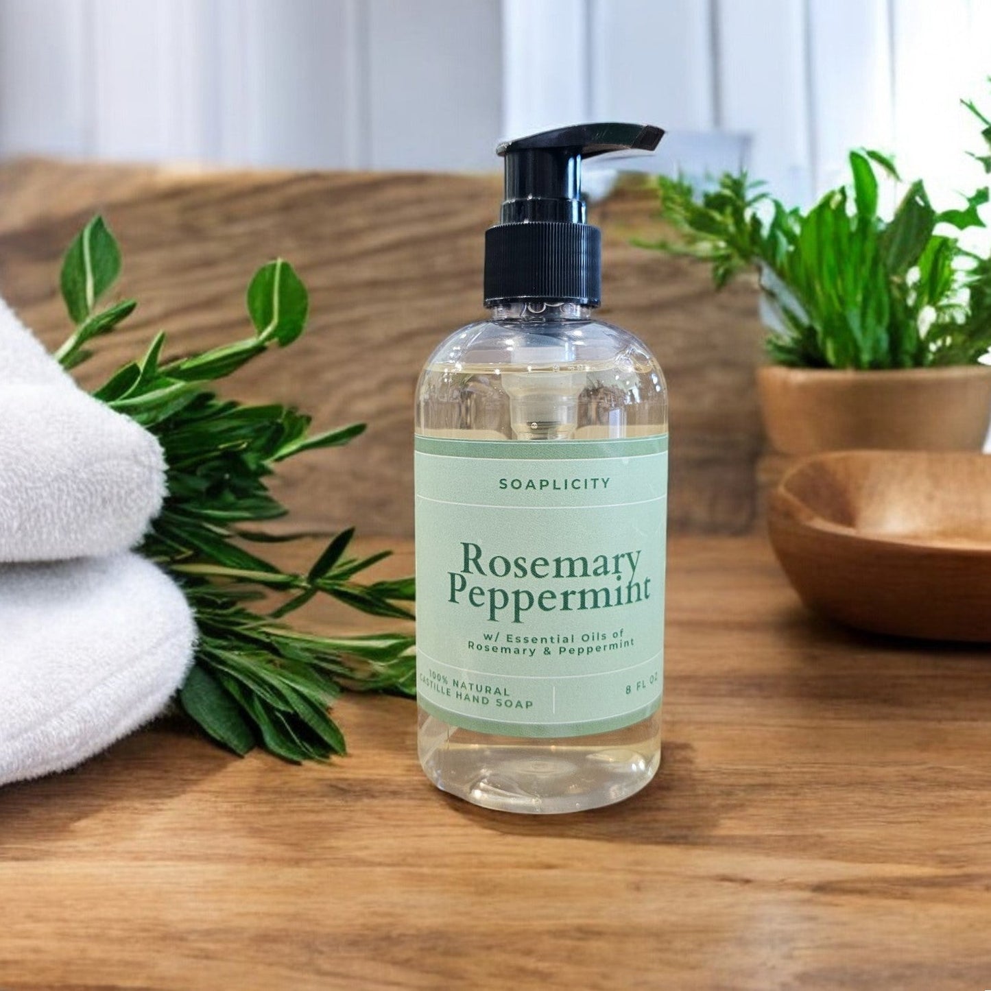 Rosemary Peppermint Natural Liquid Hand Soap