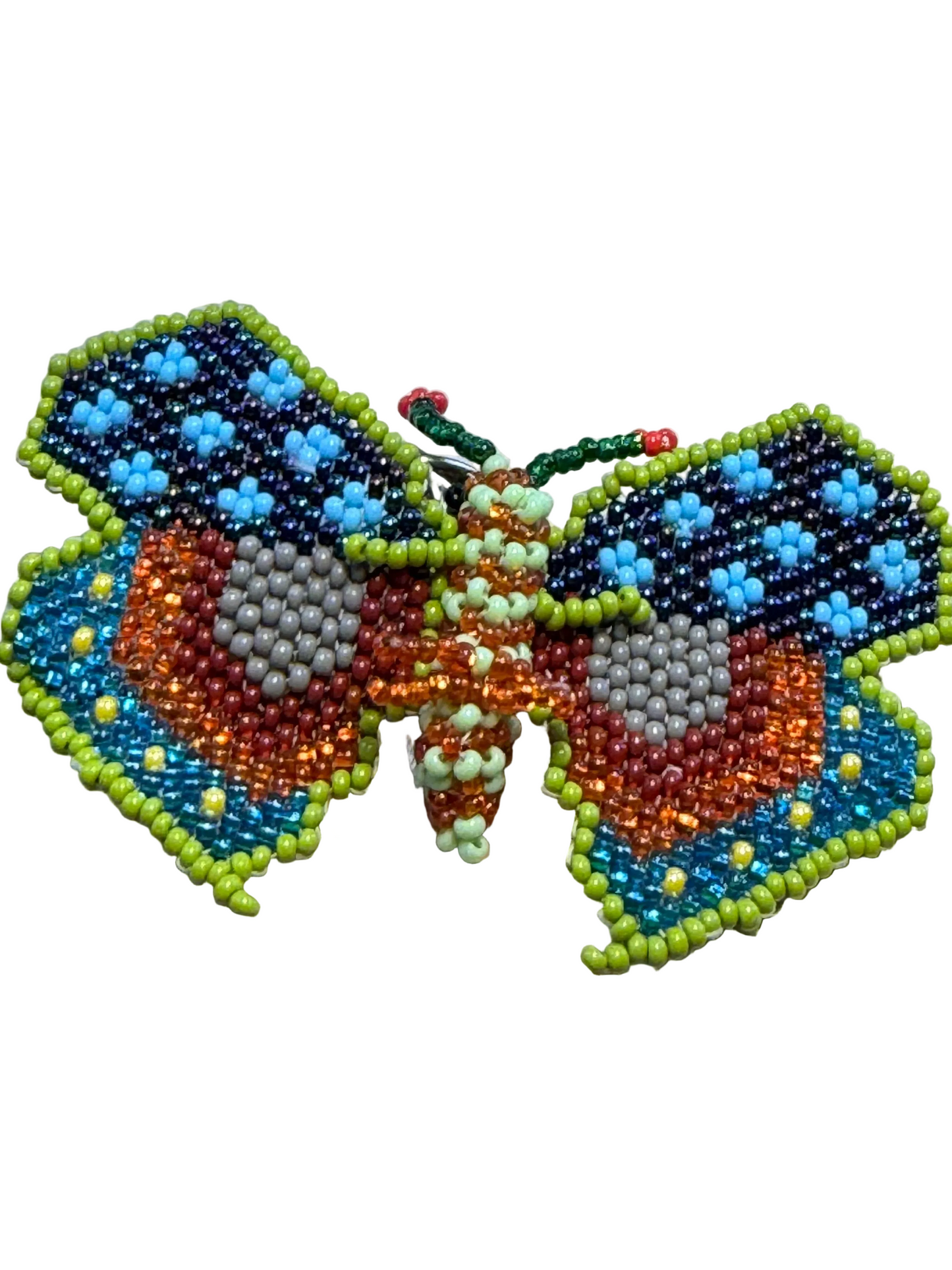 Handmade Guatemalan Butterfly Beaded Keychain