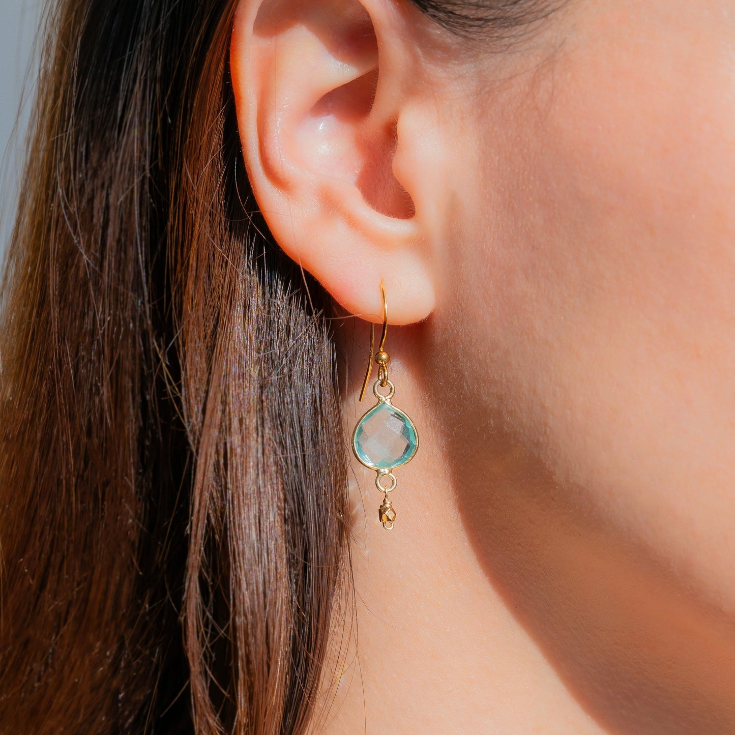 Ballet Drop Earrings | Natural Gemstone, 14K Gold Vermeil