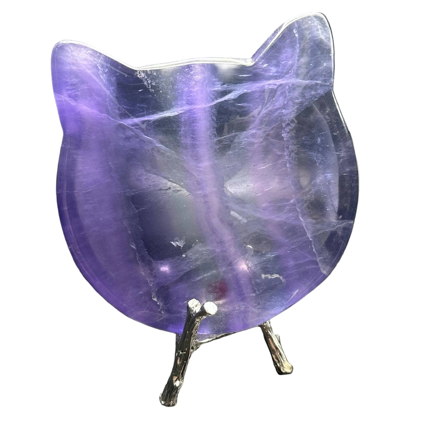 Purple Fluorite Cat Dish