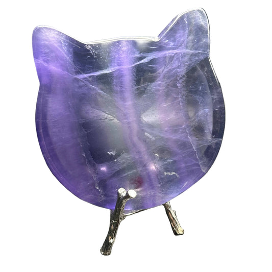 Purple Fluorite Cat Dish