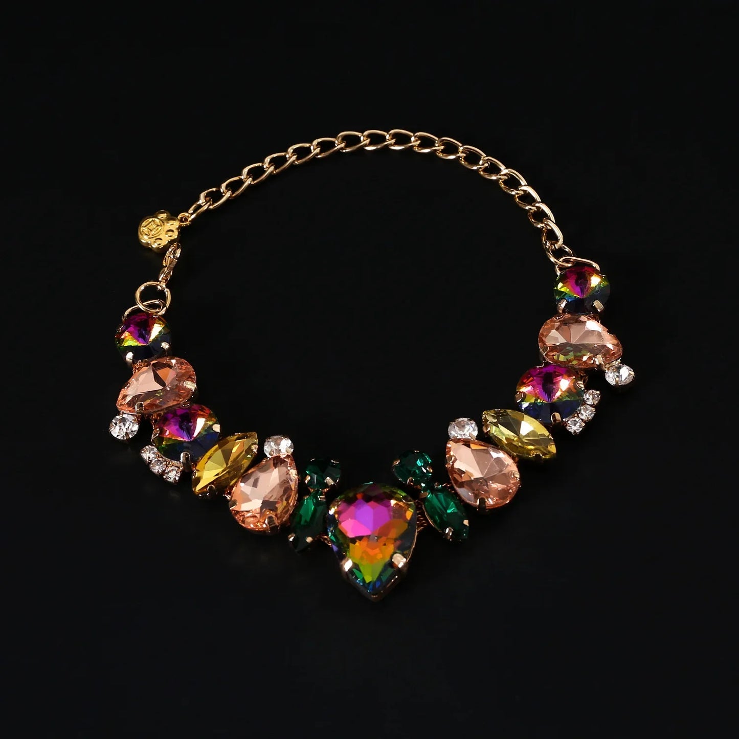 Gemstone & Pearl Pet Collar - Handcrafted Princess Style
