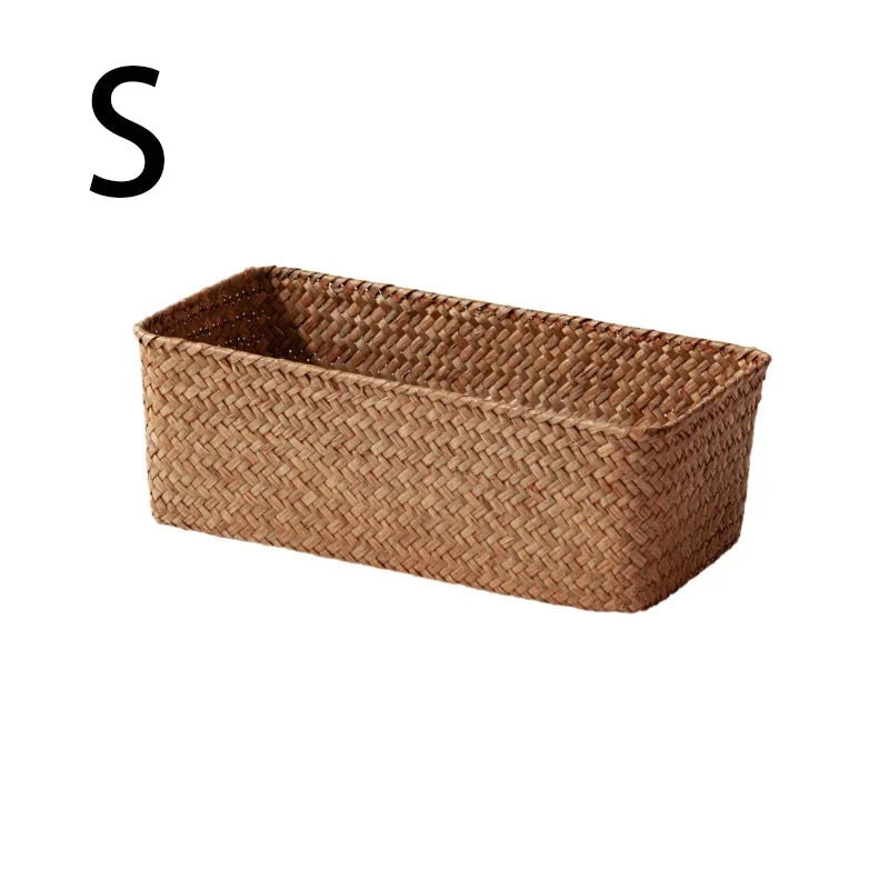 Handwoven Seagrass Storage Basket – Natural Woven Organizer