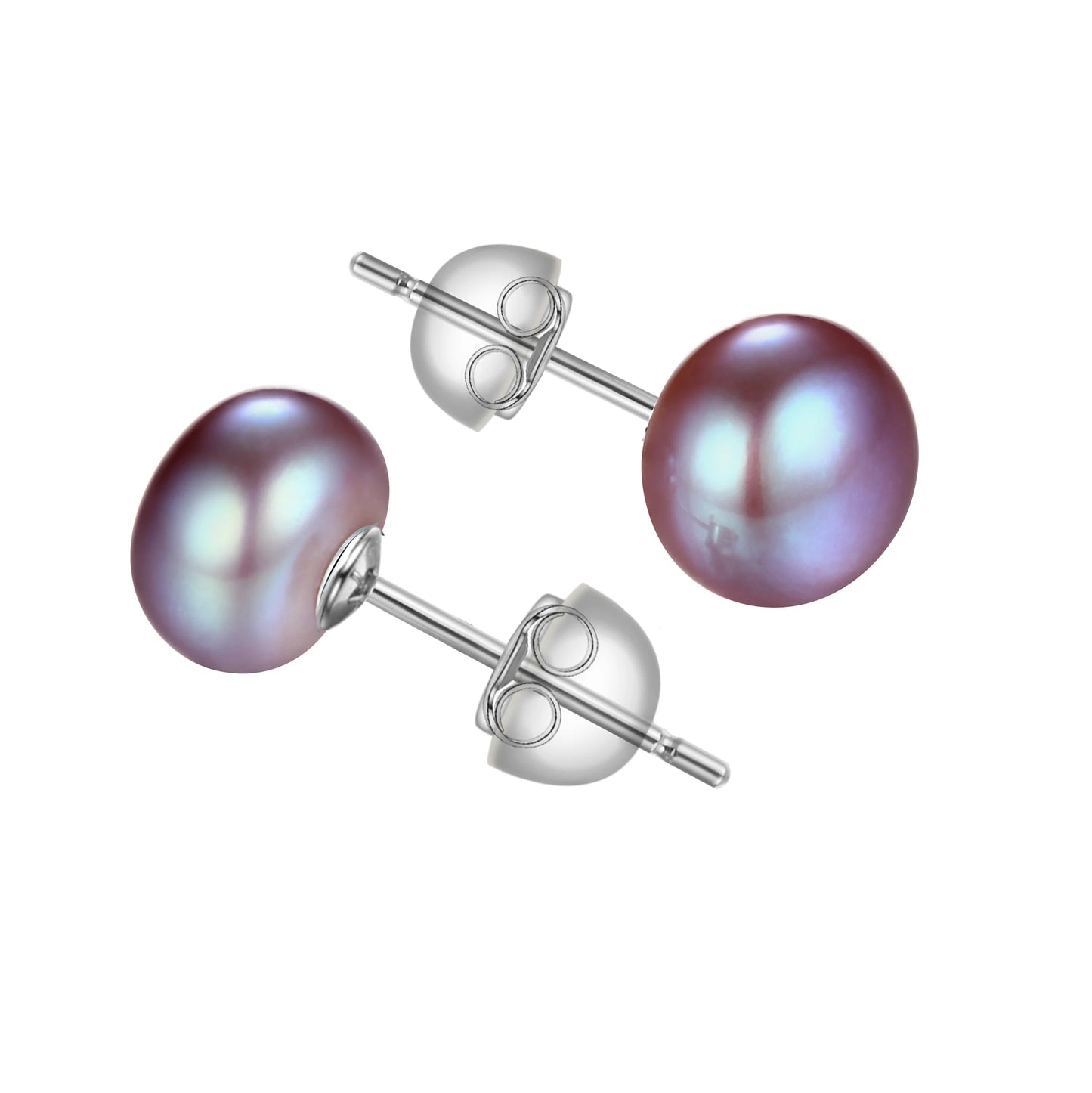 Natural Freshwater Pearl Stud Earrings - AAAA Quality 925 Sterling Silver