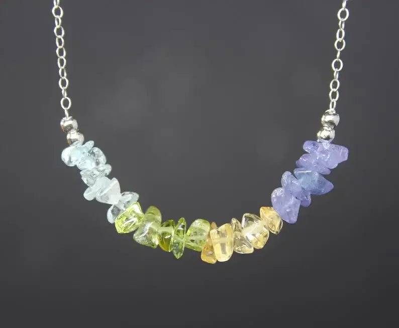 Larimar Necklace Natural Dominican Larimar Beaded Necklace Genuine Larimar Jewelry