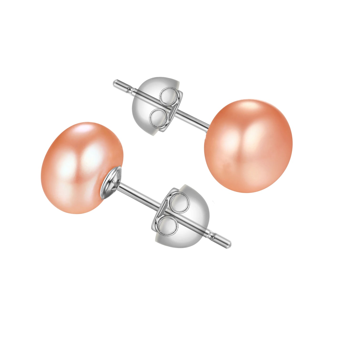 Natural Freshwater Pearl Stud Earrings - AAAA Quality 925 Sterling Silver