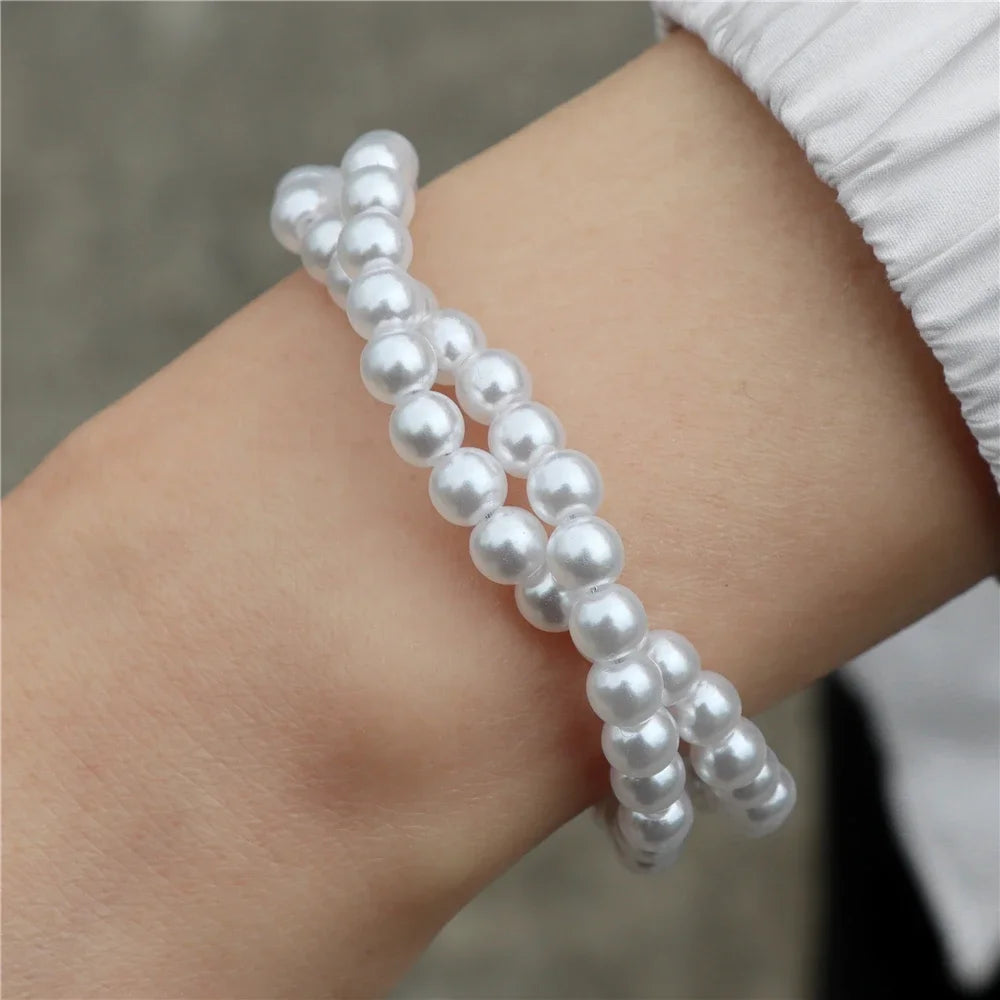 Double Layer Baroque Pearl Bracelet - Handmade Natural Freshwater Pearls