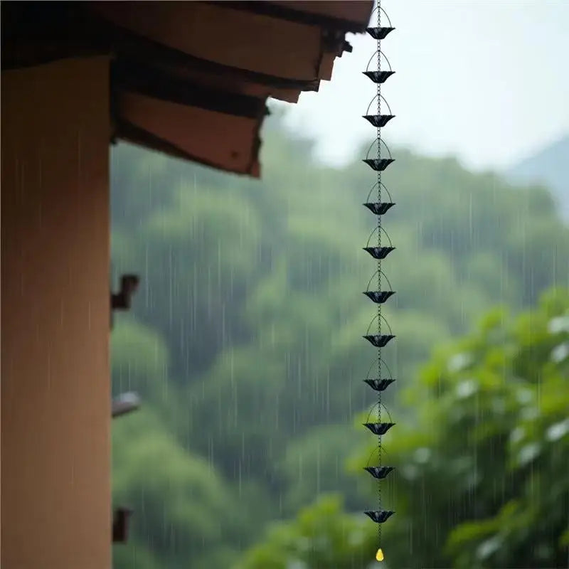 Japanese Rain Chain – Metal Decorative Gutter Chain for Garden & Courtyard