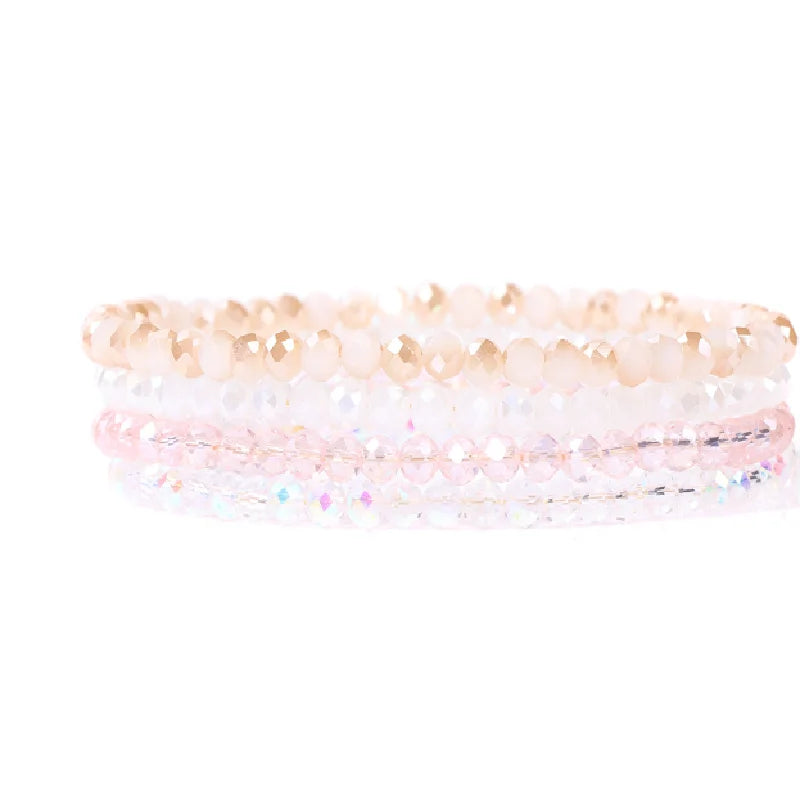Pearl and Crystal Beaded Bracelet - Adjustable Freshwater Pearl Strand
