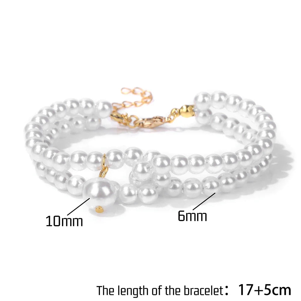 Double Layer Baroque Pearl Bracelet - Handmade Natural Freshwater Pearls