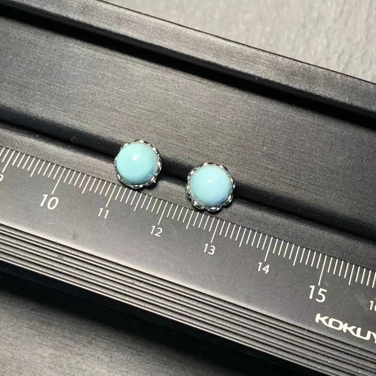 Natural Larimar 925 Sterling Silver Stud Earrings for women Jewelry Gift blue Prevent allergy gem jewelry Genuine stone