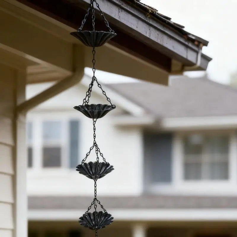 Japanese Rain Chain – Metal Decorative Gutter Chain for Garden & Courtyard