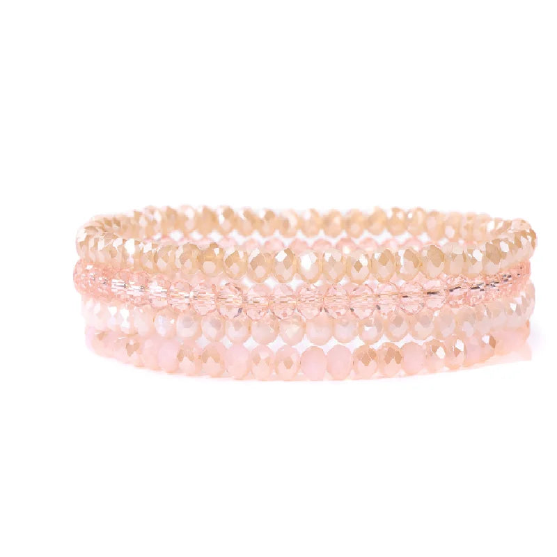 Pearl and Crystal Beaded Bracelet - Adjustable Freshwater Pearl Strand