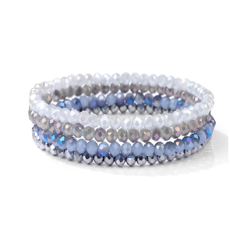Pearl and Crystal Beaded Bracelet - Adjustable Freshwater Pearl Strand