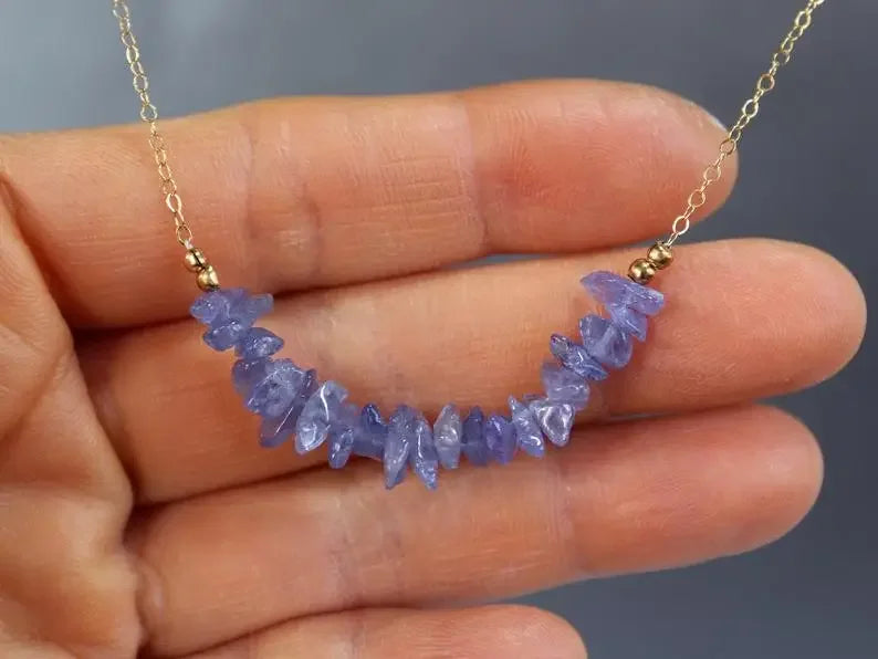 Larimar Necklace Natural Dominican Larimar Beaded Necklace Genuine Larimar Jewelry