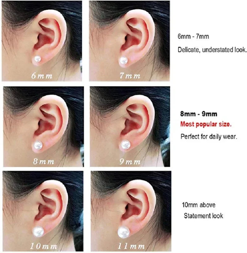 Natural Freshwater Pearl Stud Earrings - AAAA Quality 925 Sterling Silver