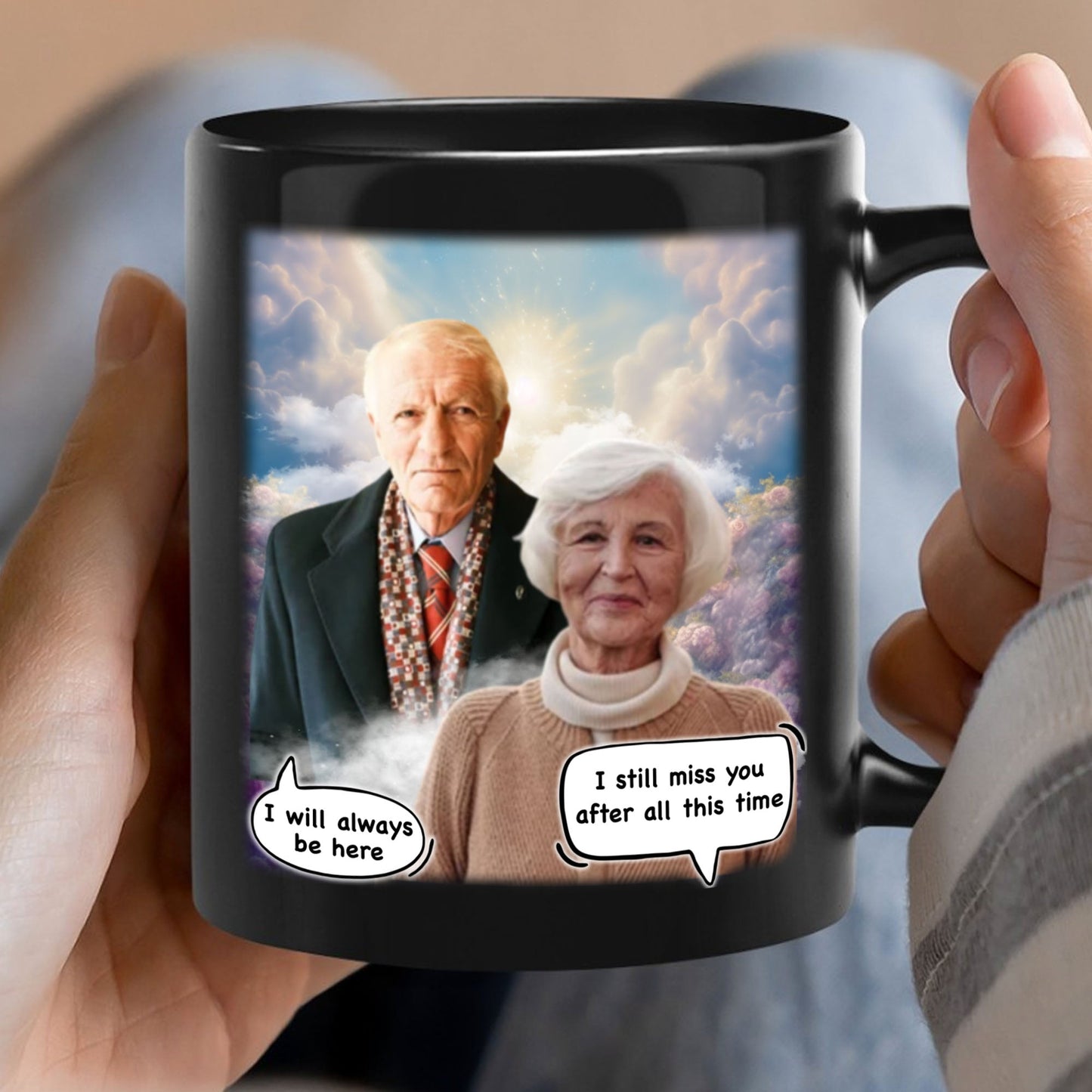 Personalized Pet Portrait Memorial Mug | Retro Moon Design | Custom Photo | Dog & Cat Gift