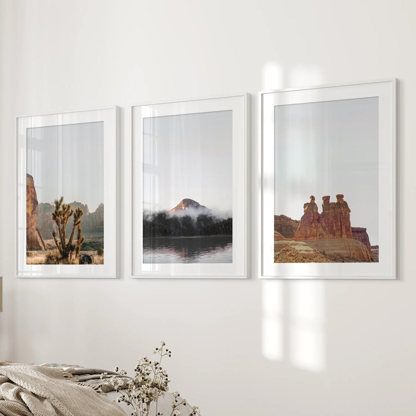 Southwest Desert Wall Art Set of 3 | Canyon, Red Rock & Desert Landscape Prints