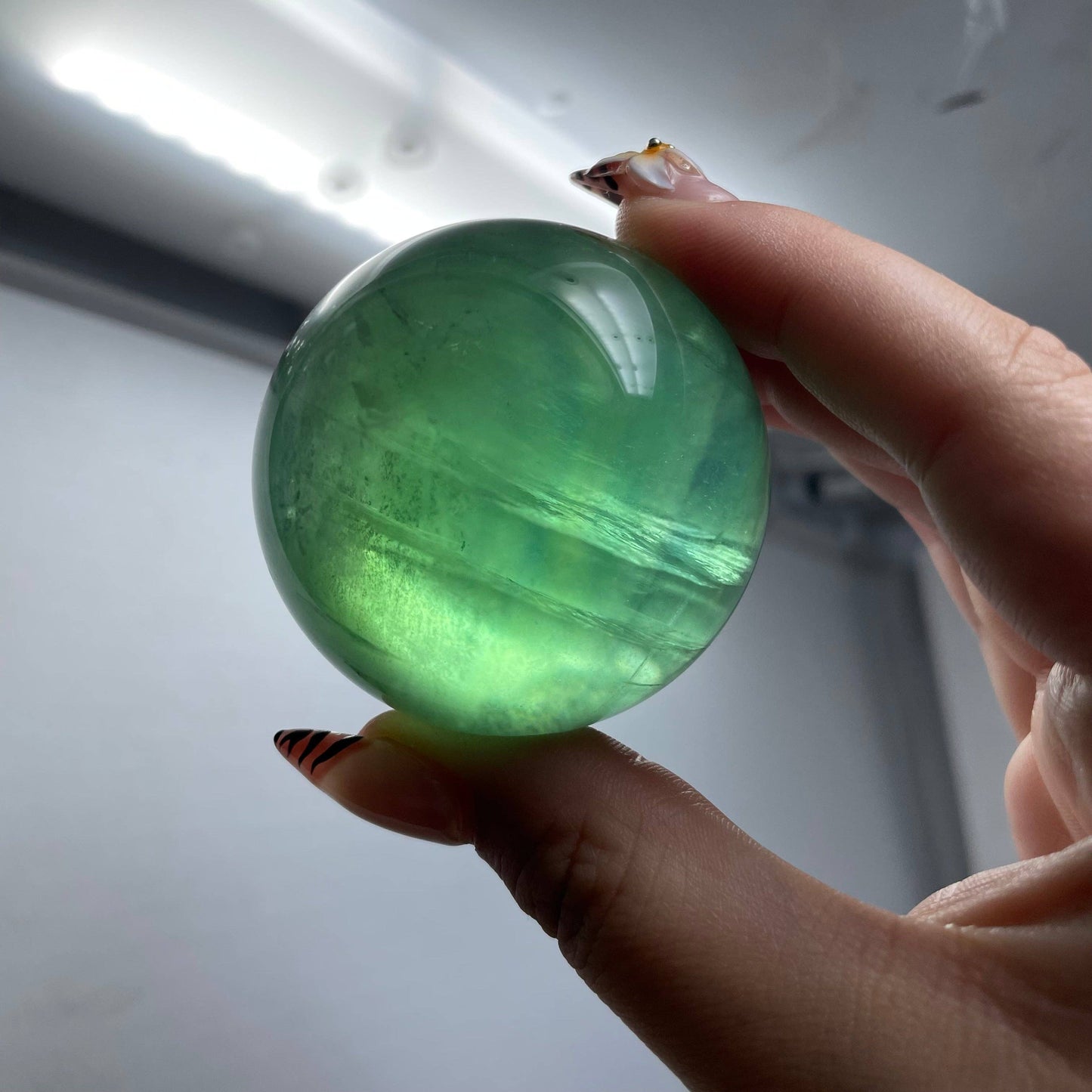 Green Fluorite Sphere