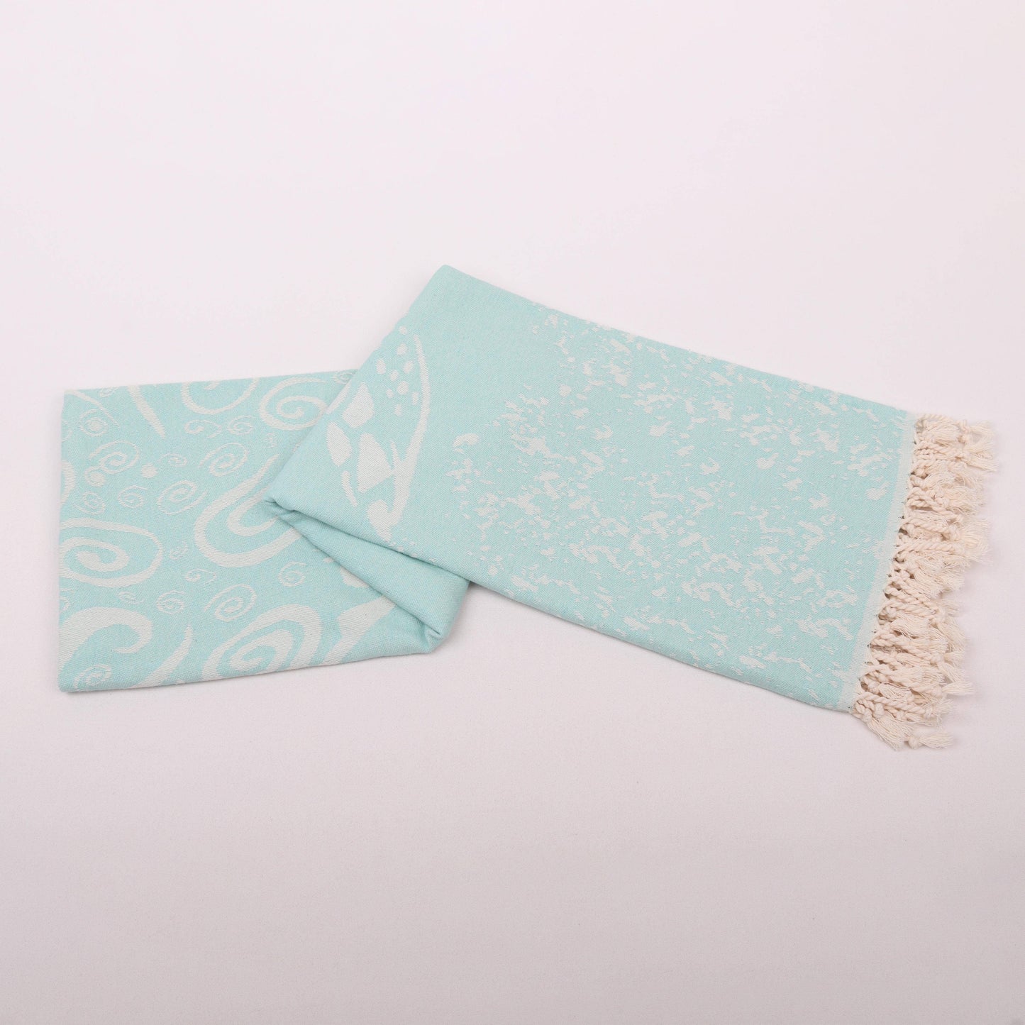 Turtle Pattern Turkish Towel – Organic & Beach-Ready