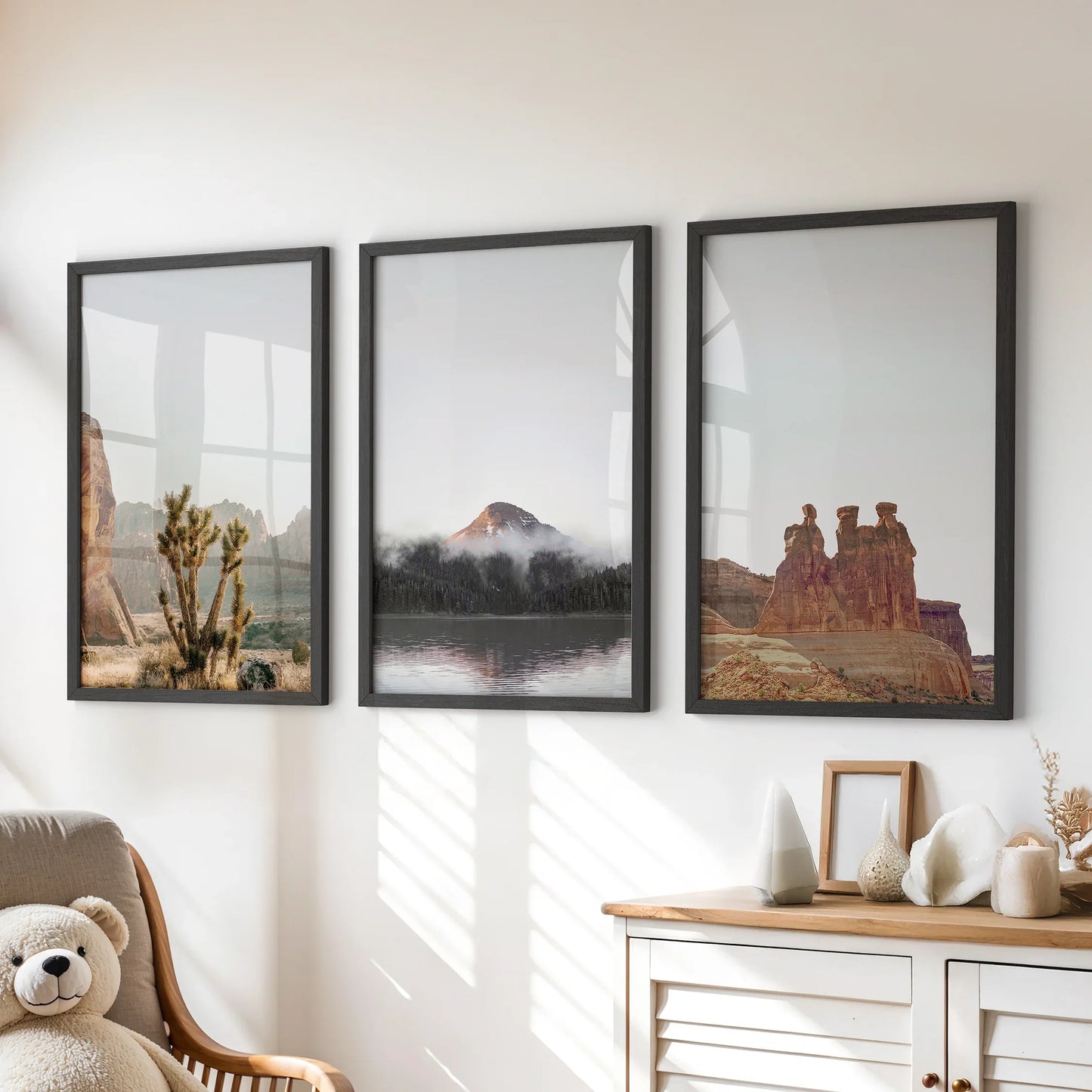 Southwest Desert Wall Art Set of 3 | Canyon, Red Rock & Desert Landscape Prints
