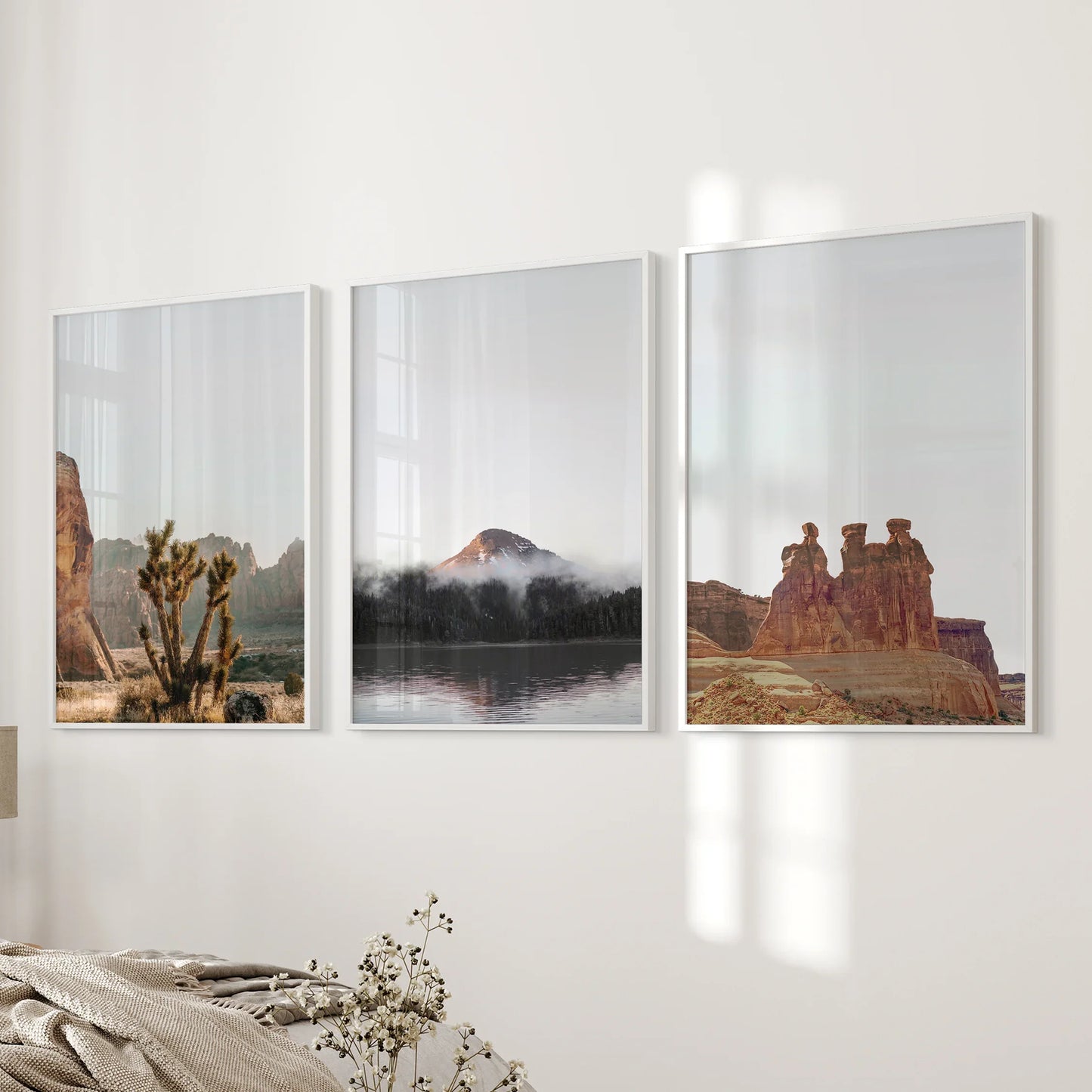 Southwest Desert Wall Art Set of 3 | Canyon, Red Rock & Desert Landscape Prints