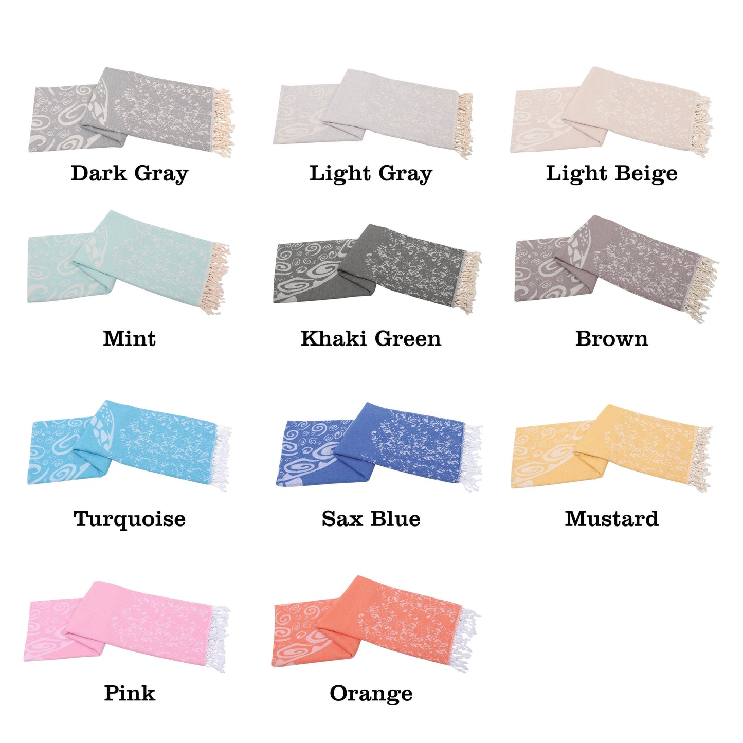 Turtle Pattern Turkish Towel – Organic & Beach-Ready