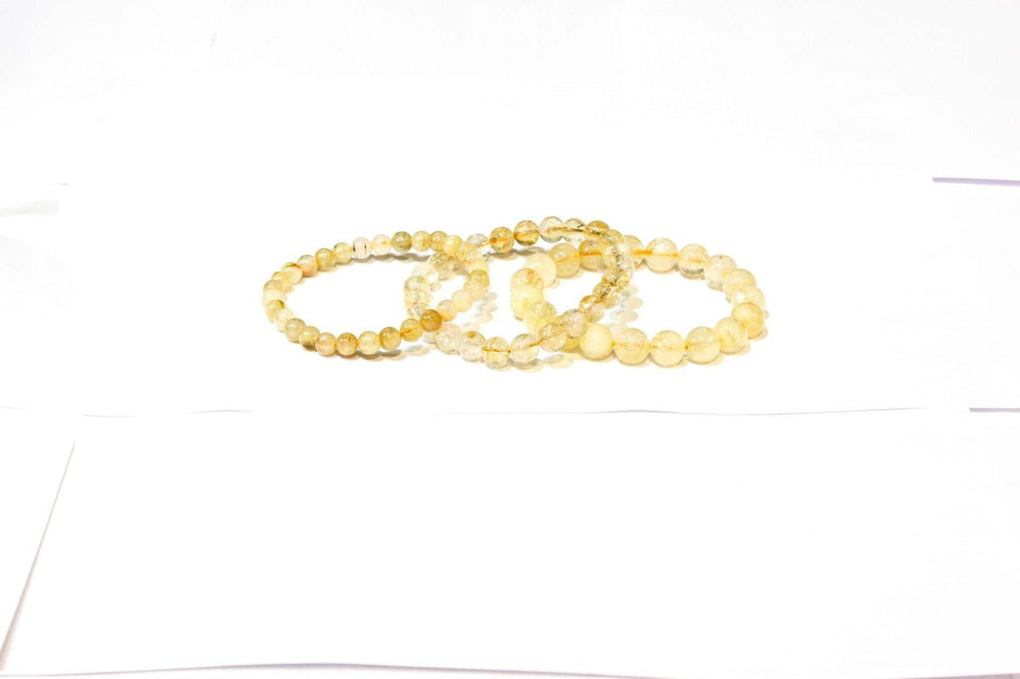 Citrine Round Bead Bracelet | Abundance & Manifestation Crystal