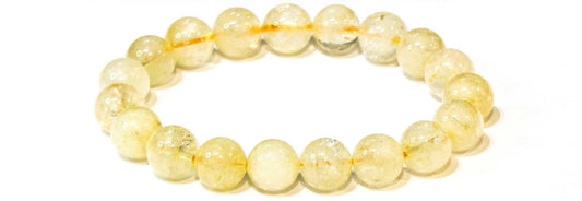 Citrine Round Bead Bracelet | Abundance & Manifestation Crystal
