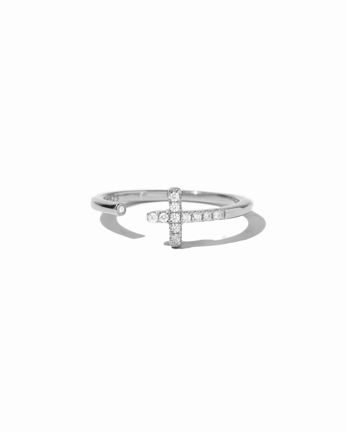 Sideways Cross Open Cuff Ring