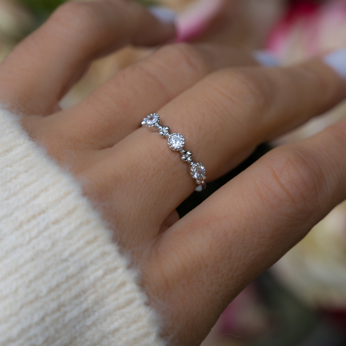 Olivia Sterling Silver Stacking Ring