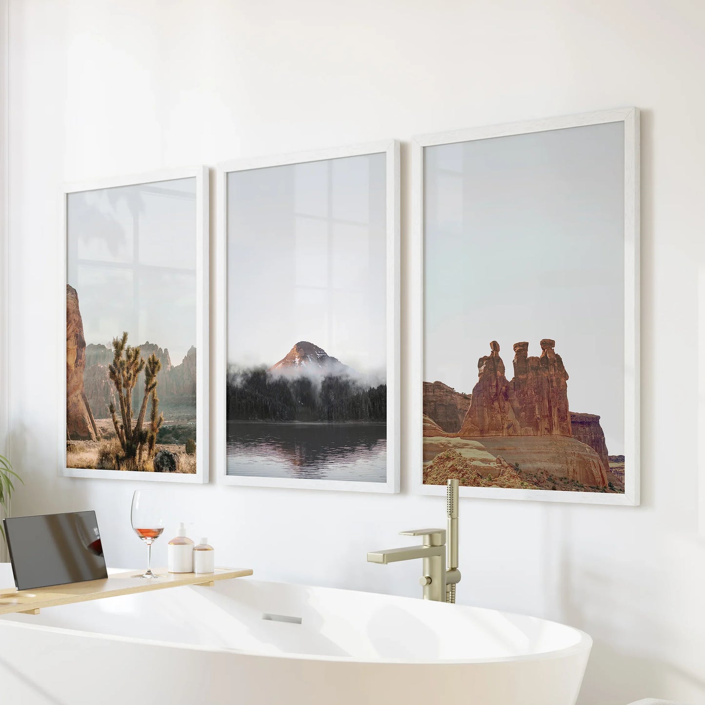 Southwest Desert Wall Art Set of 3 | Canyon, Red Rock & Desert Landscape Prints