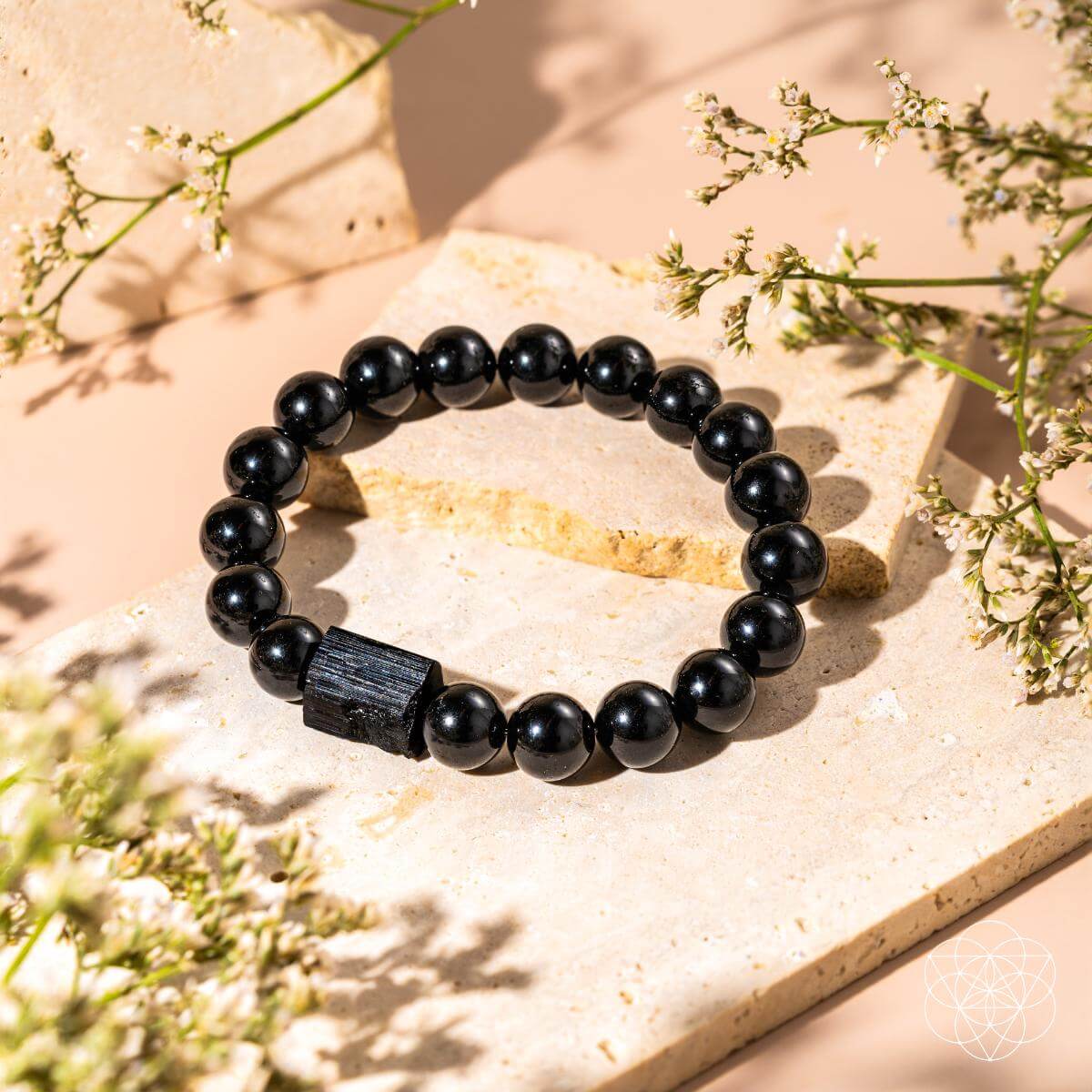 Black Obsidian & Tourmaline Bracelet | Habit Breaker